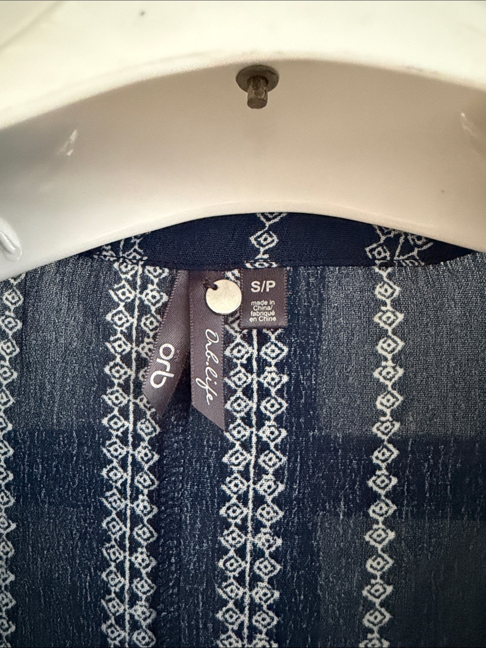 Orb Indigo Patterned Open-Front Kimono - Picture 2 of 4